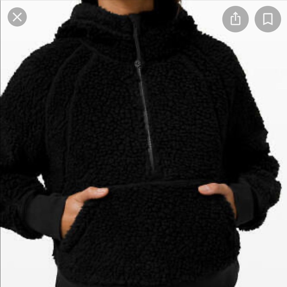 NWOT Lululemon oversized black fluffy scuba